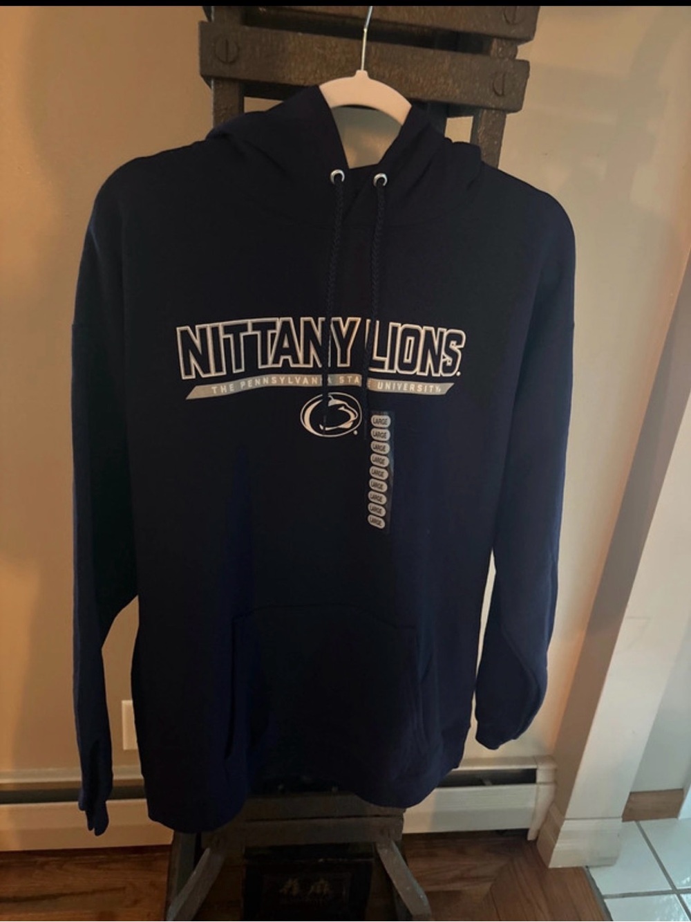 Hanes Navy Blue Nittany Lions Pullover Hoodie